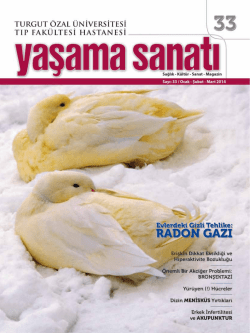 YAŞAMA SANATI I - Turgut Özal Üniversitesi