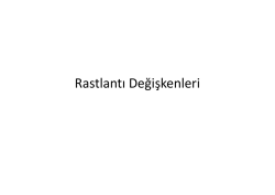 Rastlantı Değişkenleri
