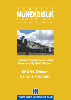 İMO 44. D&ouml;nem &Ccedil;alışma Programı