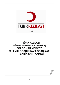 soğuk hava depoaları teknik şartnamesi