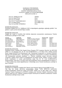 03.06.2014 - Marmara &Uuml;niversitesi
