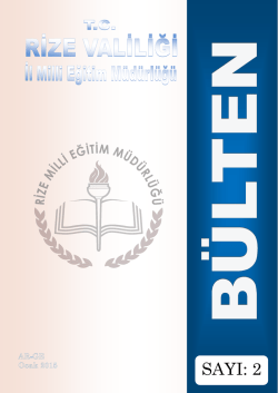 Ocak 2015 - Rize İl Milli Eğitim M&uuml;d&uuml;rl&uuml;ğ&uuml;