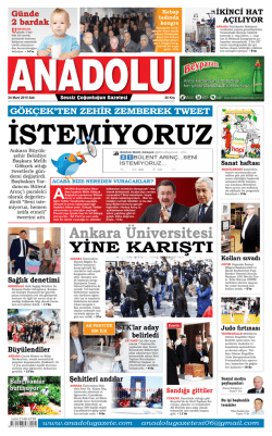 21 Mart 2015 - Anadolu Gazete