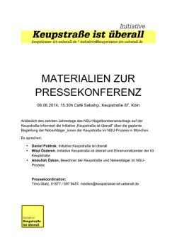 Materialien zur Pressekonferenz zum Kultur