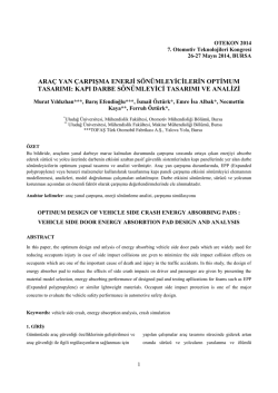 kapı darbe s&ouml;n&uuml;mleyici tasarımı ve analizi