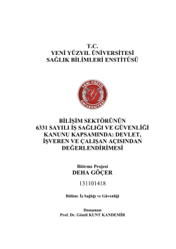 bilişim sektörünün 6331 sayılı iş sağlığı ve güvenliği kanunu