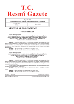 T.C. Resm&icirc; Gazete