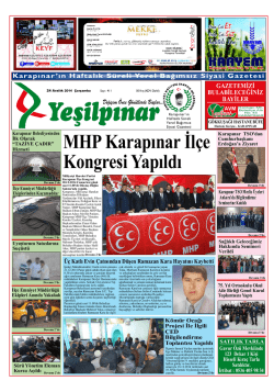 KARAPINAR - YEŞİLPINAR GAZETESİ