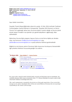 economic and investment forum dushanbe - 2014