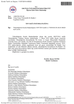 Yatay Geçiş Yönetmelik Ek Madde 1 Uygulama Esasları