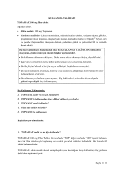 KULLANMA TALİMATI TOPA MAX 100 mg film tablet