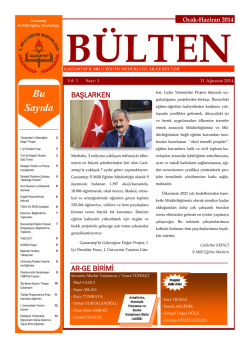 Bu Sayıda - Gaziantep Milli Eğitim M&uuml;d&uuml;rl&uuml;ğ&uuml;