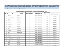 Bu adayların sınav &uuml;cretini yatırmadıkları tespit edilmiştir. Bu adaylar