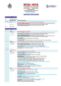 g&uuml;ncel kongre programı i&ccedil;in tıklayınız