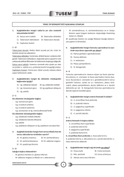 2 TEMEL TIP BİLİMLERİ TESTİ A&Ccedil;IKLAMALI CEVAPLAR 1