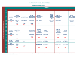 İşletme B&ouml;l&uuml;m&uuml; Haftalık Ders Programı