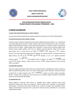 &ouml;l&ccedil;me bilgisi uygulaması y&ouml;nergesi - 2014 a