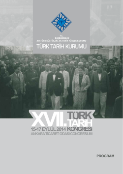 15-17 EYL&Uuml;L 2014 - T&uuml;rk Tarih Kurumu