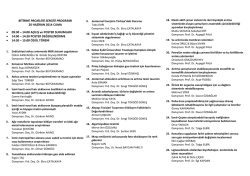 2014 Bitirme Projeleri Sergisi Programı