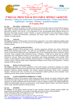 GRAND PRINCESS ile AKDENİZ VE YUNAN ADALARI
