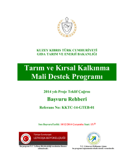Başvuru Rehberi - KKTC Gıda Tarım Enerji Bakanlığı