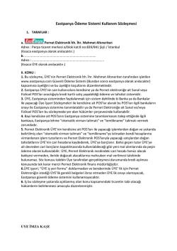 Eastpanya &Ouml;deme Sistemi Kullanım S&ouml;zleşmesi