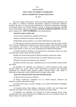 T.C. K I R Ş E H İ R ADLİ YARGI İLK DERECE