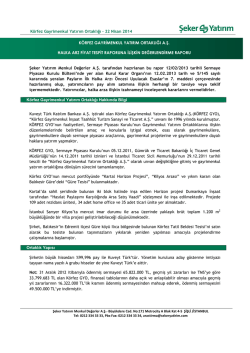 Korfez GYO Fiyat Tespit Raporuna İlişkin Analist