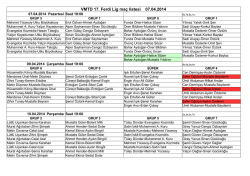 Ma&ccedil; g&uuml;nleri