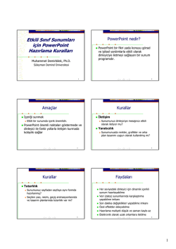 Etkili Sınıf Sunumları için PowerPoint Hazırlama Kuralları