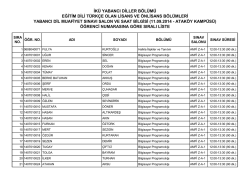 myo yabancı dıl muafıyet sınavı programı