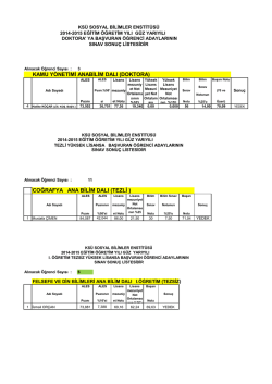 kamu y&ouml;netimi anabilim dalı (doktora)