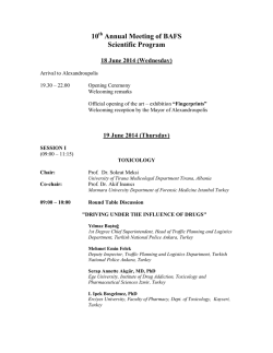 Scientific Program - BAFS | Balkan Academy of Forensic Sciences