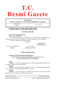 T.C. Resm&icirc; Gazete
