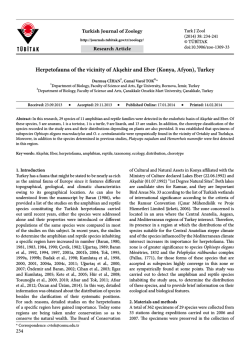 Herpetofauna of the vicinity of Akşehir and Eber (Konya