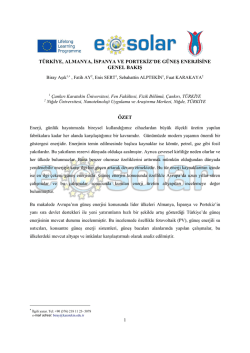 Makale yayınlandı (25 Temmuz)
