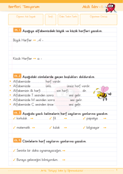 B&uuml;y&uuml;k Harfler &Yuml; A - K&uuml;&ccedil;&uuml;k Harfler &Yuml; a