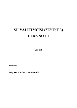 SU YALITIMCISI (SEVİYE 3) DERS NOTU