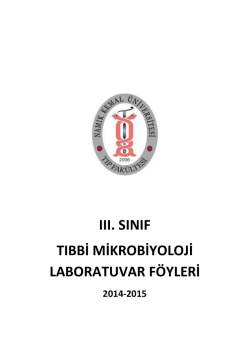 ııı. sınıf tıbbi mikrobiyoloji laboratuvar föyleri - E