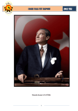 İDARE FAALİYET RAPORU 2012 YILI