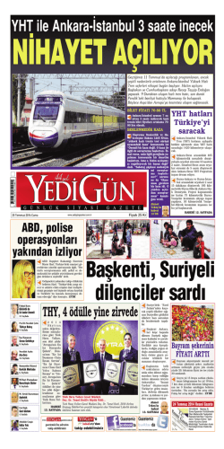 YHT ile Ankara-‹stanbul 3 saate inecek
