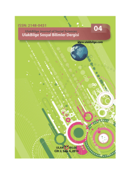 Tam Metin - Ulakbilge Sosyal Bilimler Dergisi