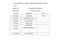 kliniğe giriş asm listesi