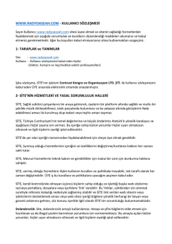 Kullanıcı Sözleşmesini Kabul Ediyorum