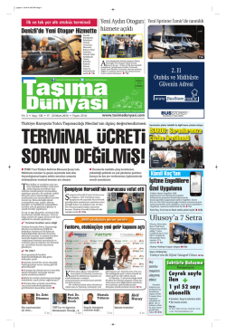 Taşıma D&uuml;nyası Gazetesi-130-PDF 17 Mart 2014 tarihli sayısını