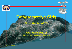 Fotogrametri - Gümüşhane Üniversitesi Harita Mühendisliği
