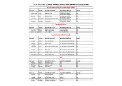 2014 -2015 g&uuml;z d&ouml;nemi merkezi yerleştirme yatay ge&ccedil;iş sonu&ccedil;ları