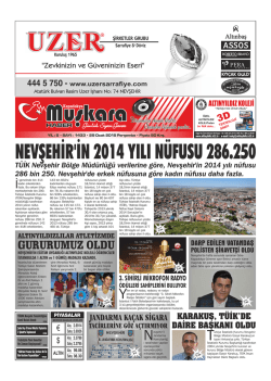 GURURUMUZ OLDU - Nevşehir Muşkara Haber
