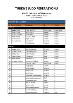 analig yarı final m&uuml;sabakaları t&uuml;rkiye judo federasyonu