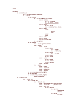 I &ndash; KULA&Ccedil; 1 &ndash; A &ndash; POLAT III - A